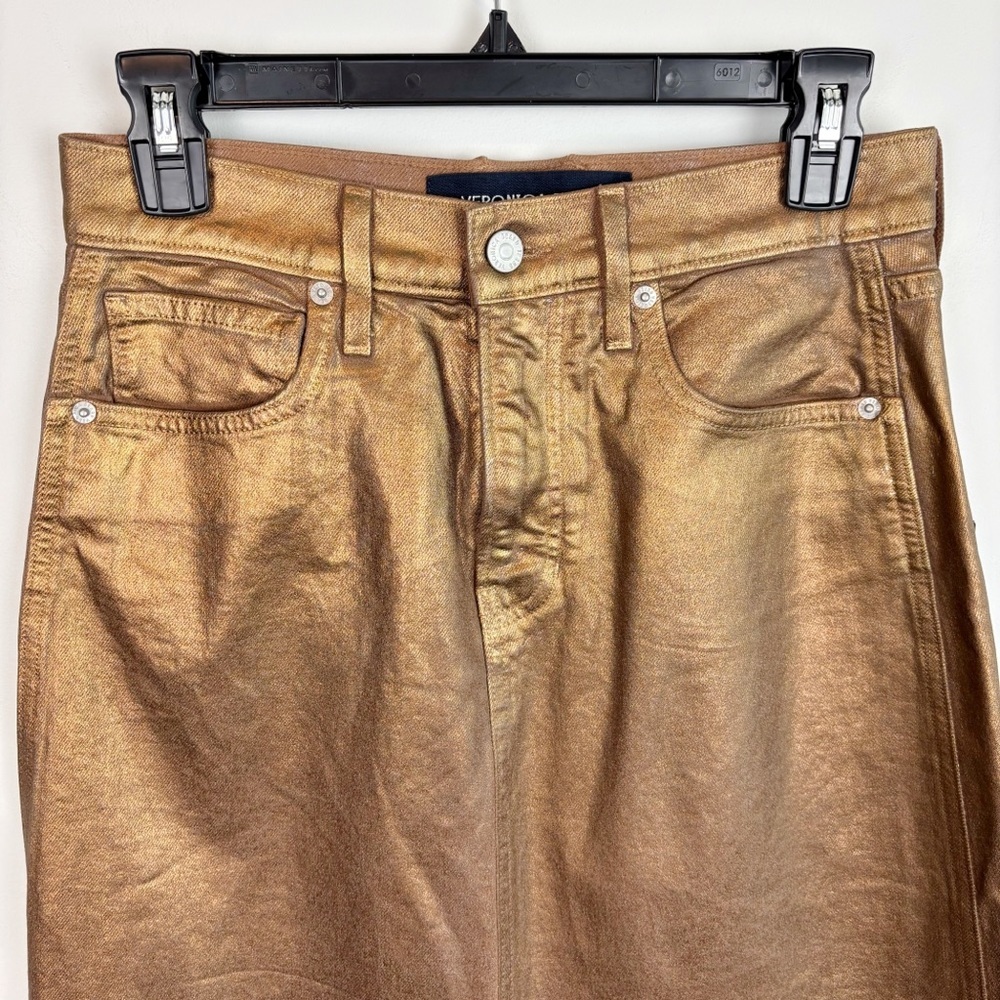 Veronica Beard Victoria Midi Skirt in Antique Brass Size 2 - Picture 4 of 16